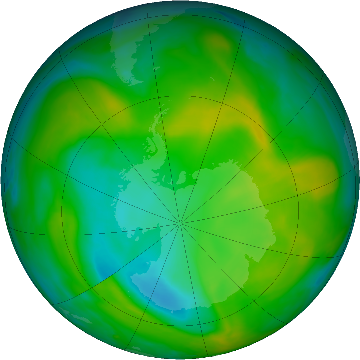 Antarctic ozone map for 28 November 2017